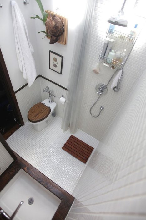 дизайн маленькой ванной и туалета (фото 017)