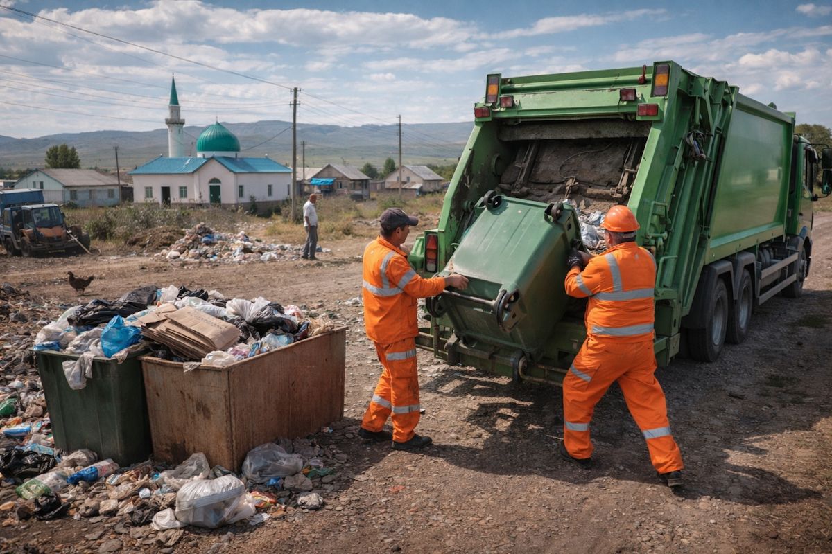 вывоз мусора в селах Казахстана
