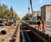 В Таразе к отопительному сезону завершают обновление изношенных теплосетей по улице Койгельды